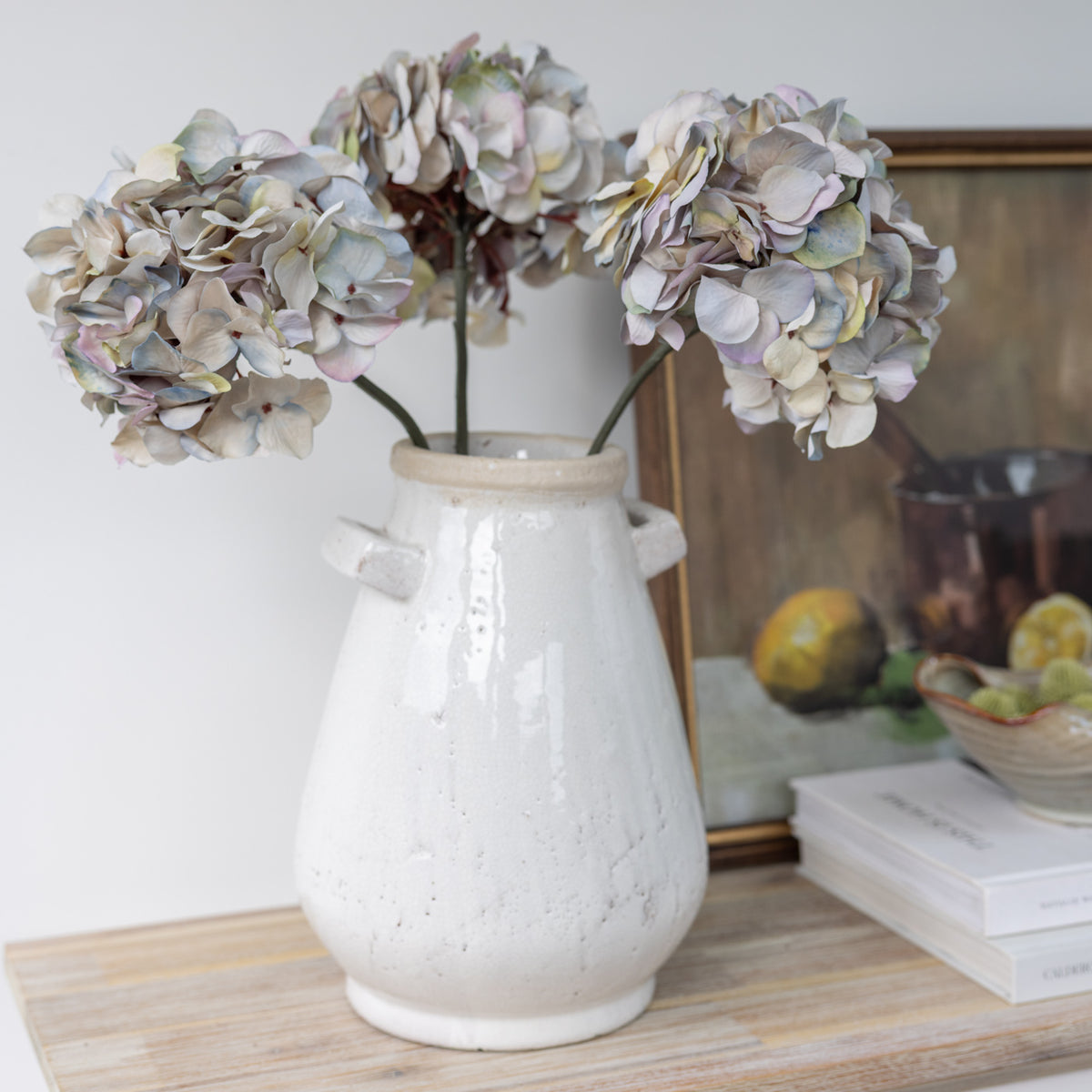 Faded Hydrangea Faux Flower Stem