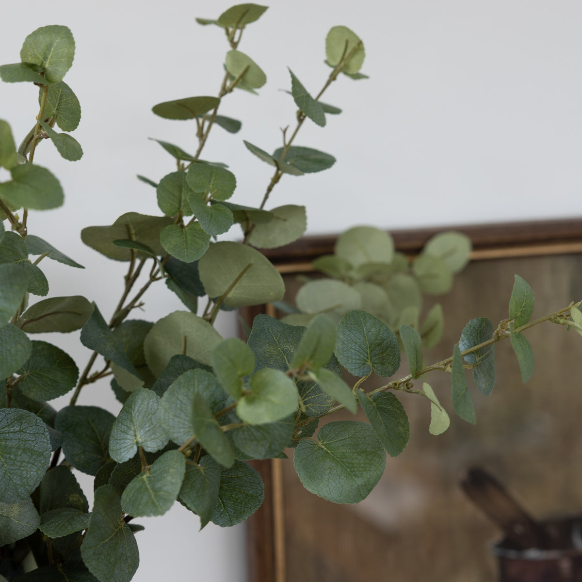 Faux Green Eucalyptus Stem