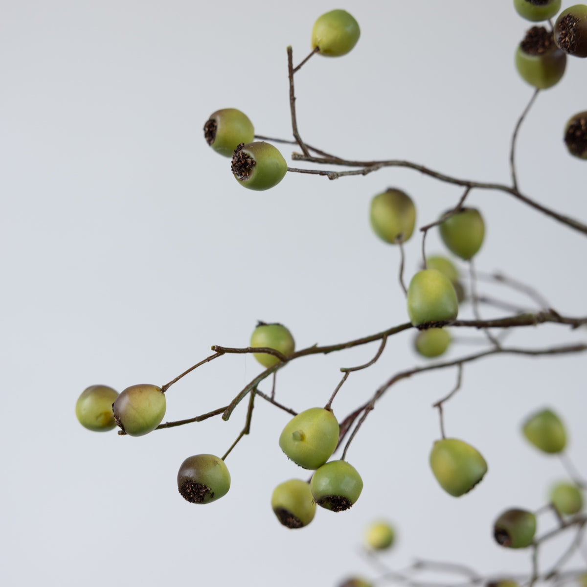 Green Eucalyptus Berry Faux Stem