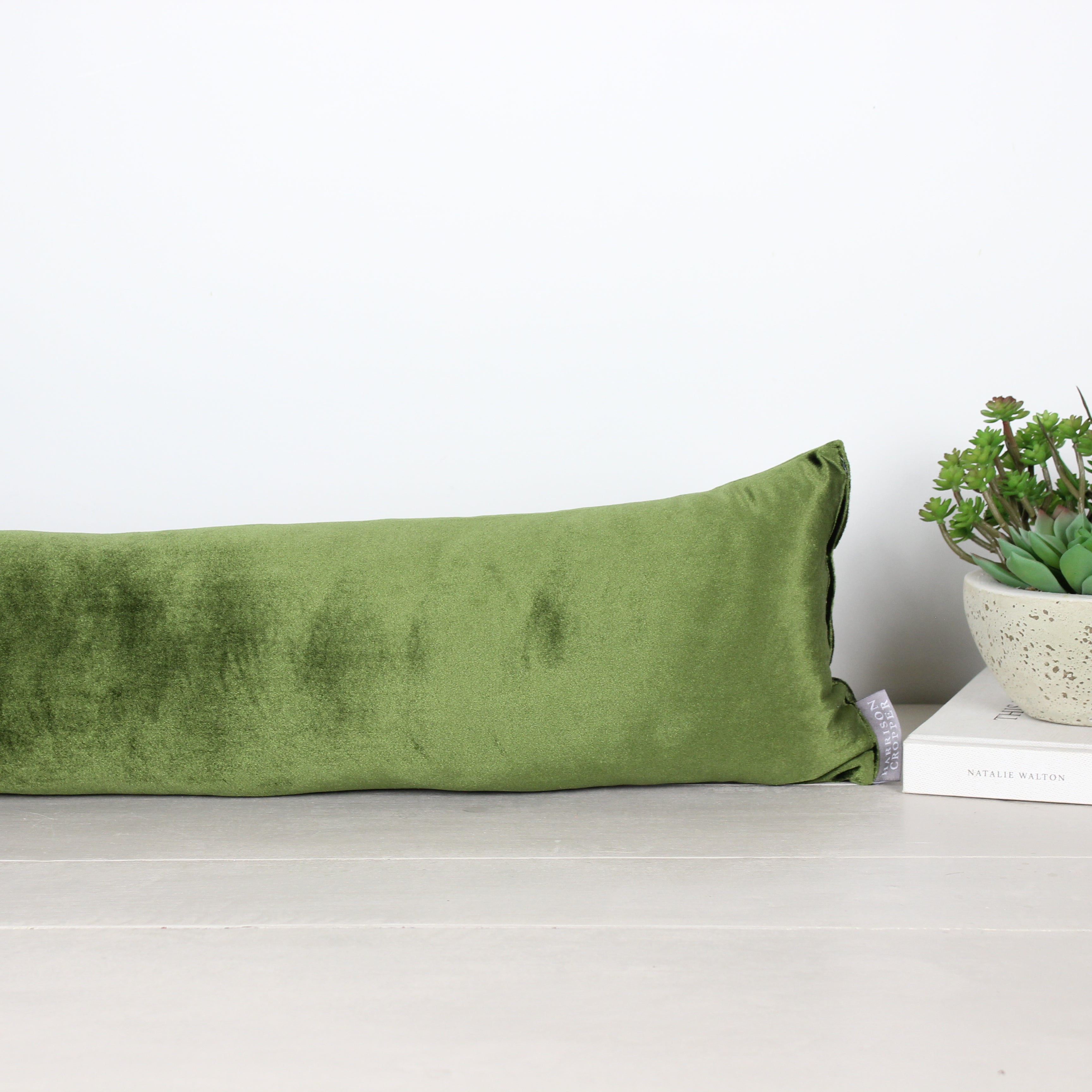 Glamour Sage Velvet Draught Excluder