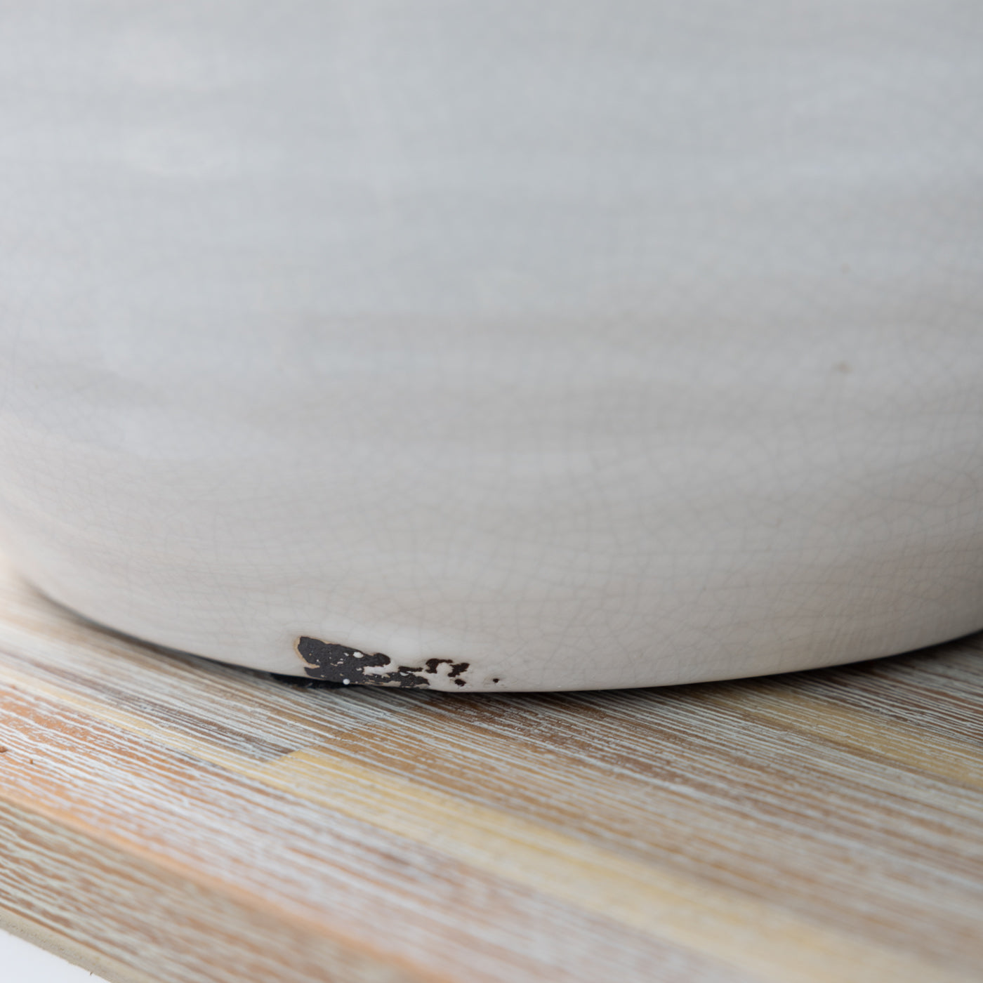 Cream Distressed Glaze Round Vase