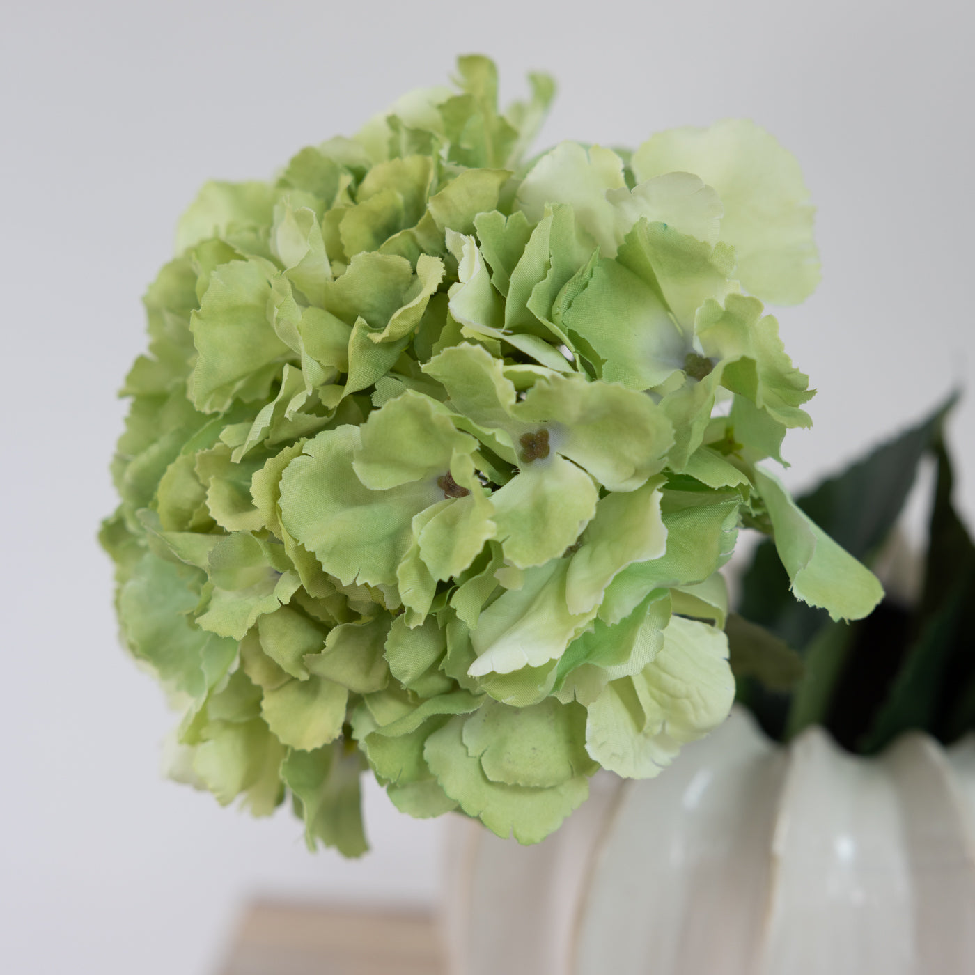 Faux Silk Short French Hydrangea Stem