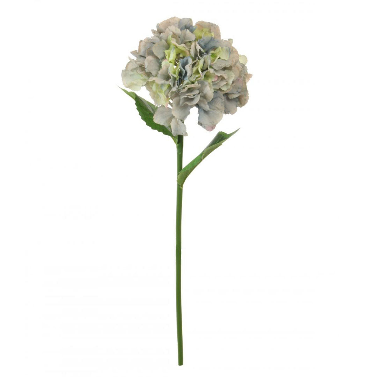 Faux Silk Short Blue French Hydrangea Stem