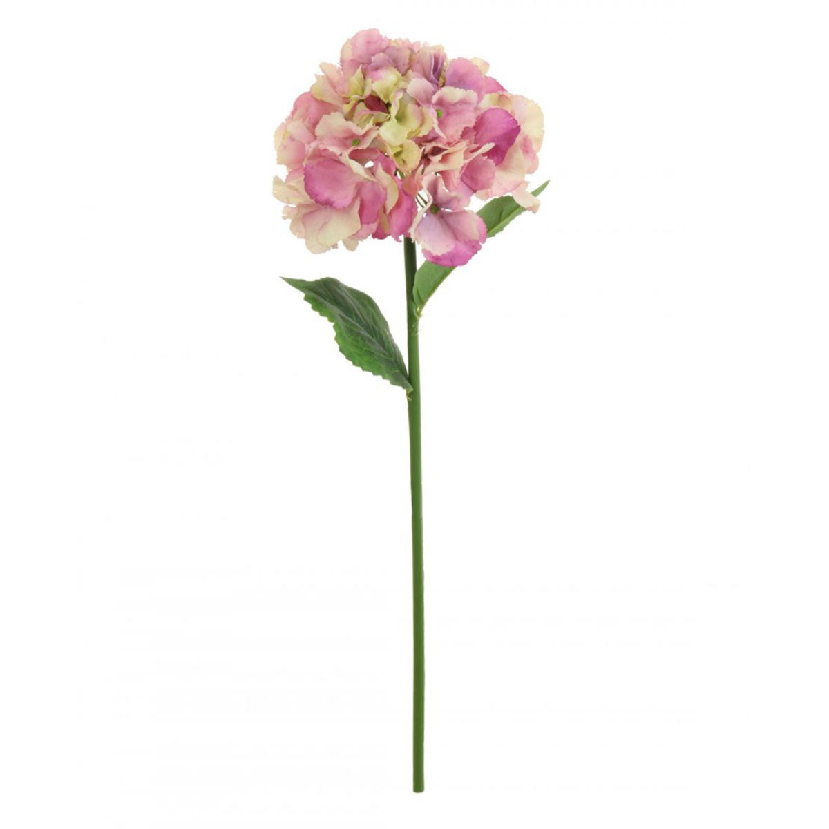 Faux Silk Short Pink/Lilac French Hydrangea Stem