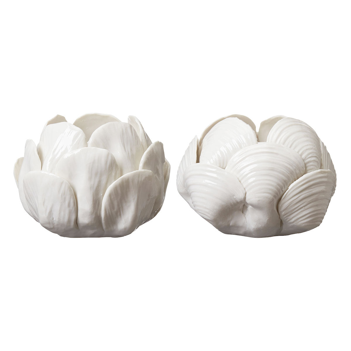 Nerea White Shell Candle Holder