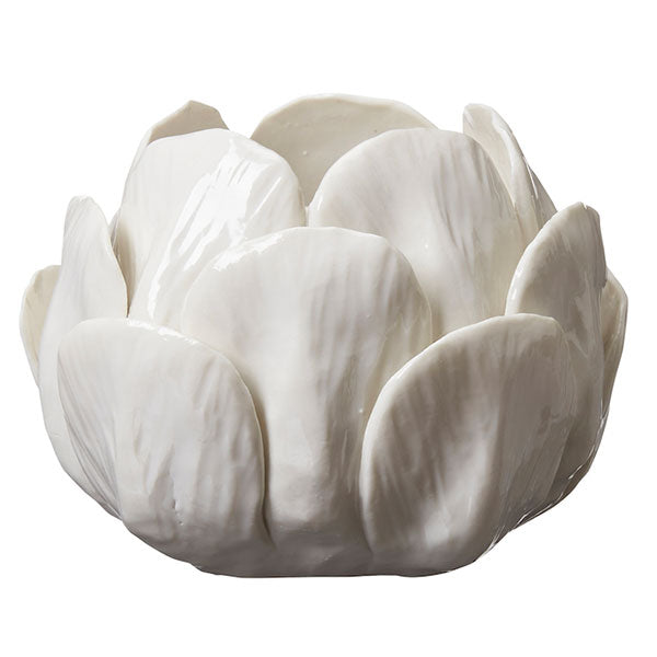 Nerea White Petal Candle Holder
