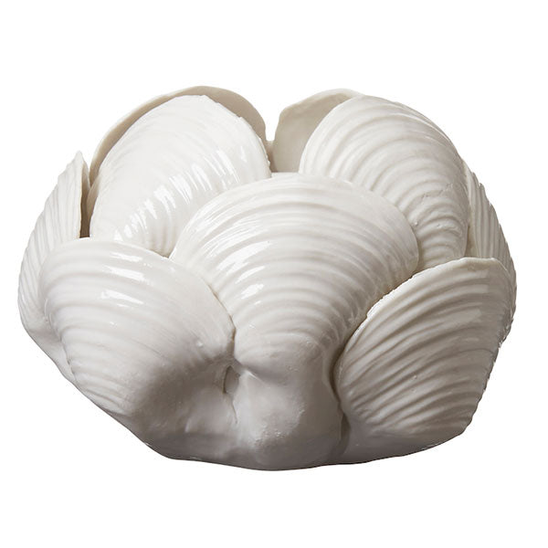 Nerea White Shell Candle Holder