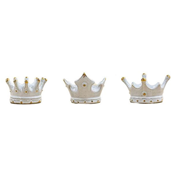 Set of 3 Crown Tea Light Holders