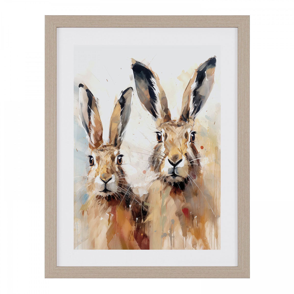 Hattie & Harold Watercolour Framed Illustration