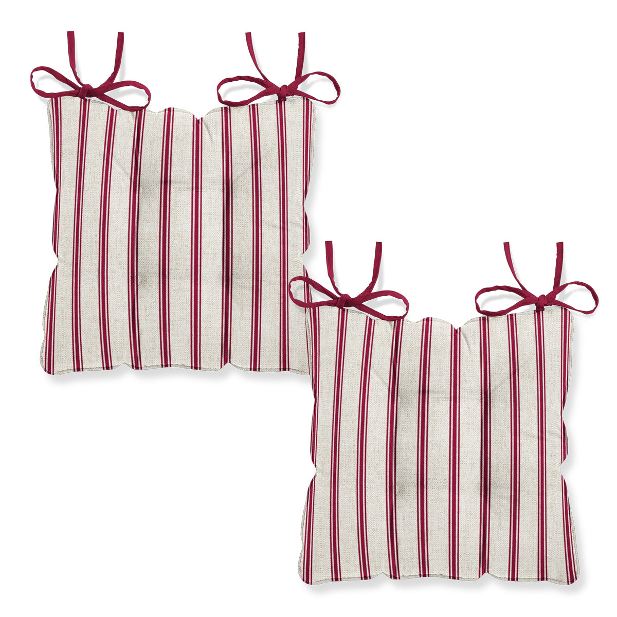 Kashmira Ruby Stripe Chair Seat Pad