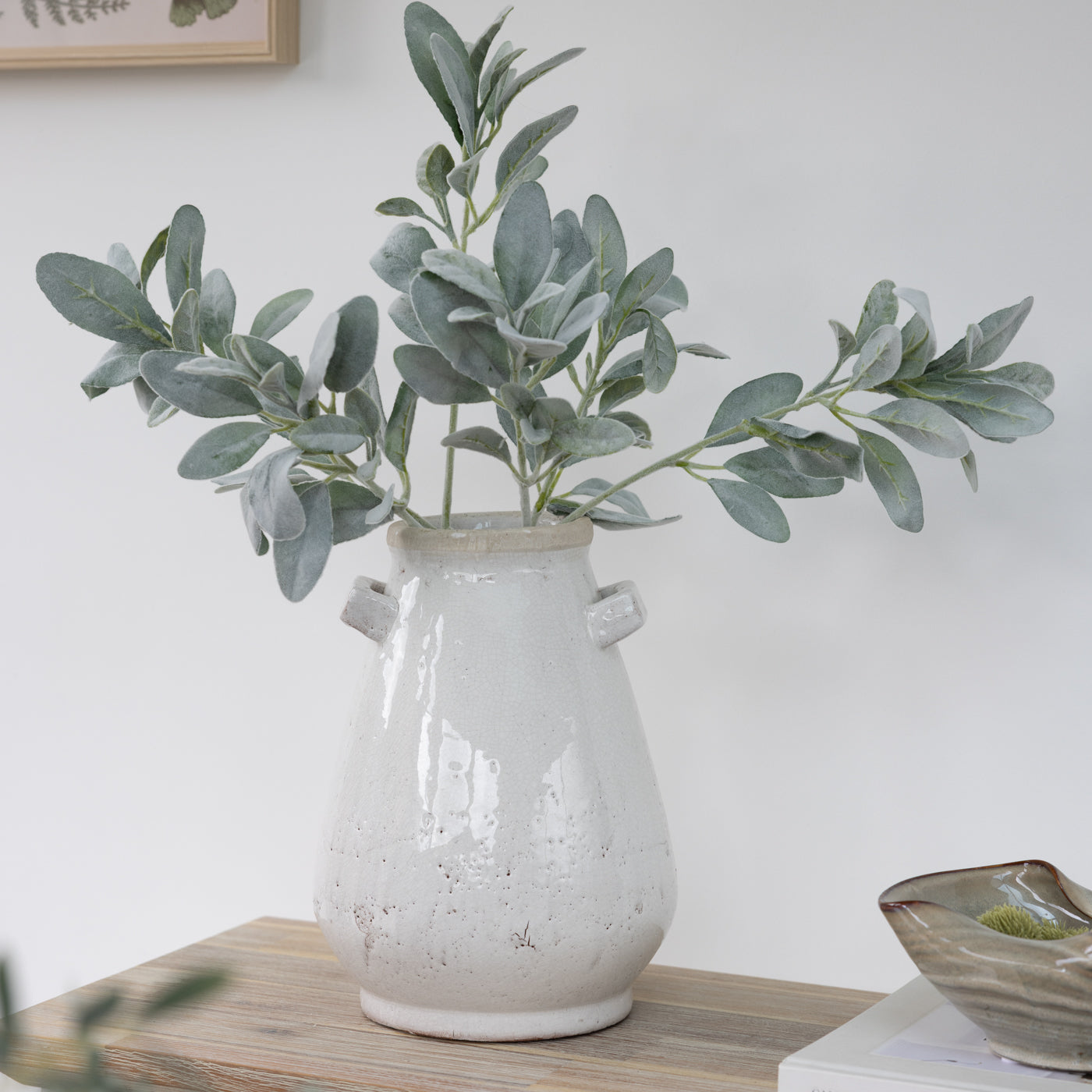 Faux Grey Green Lamb's Ear Spray