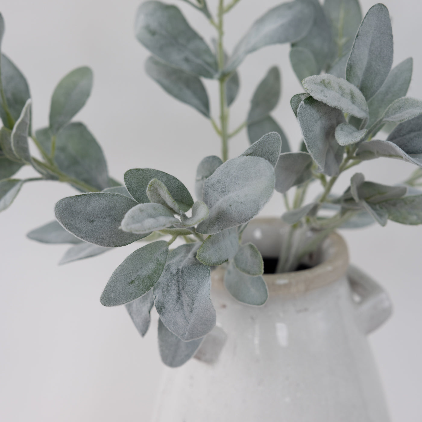 Faux Grey Green Lamb's Ear Spray