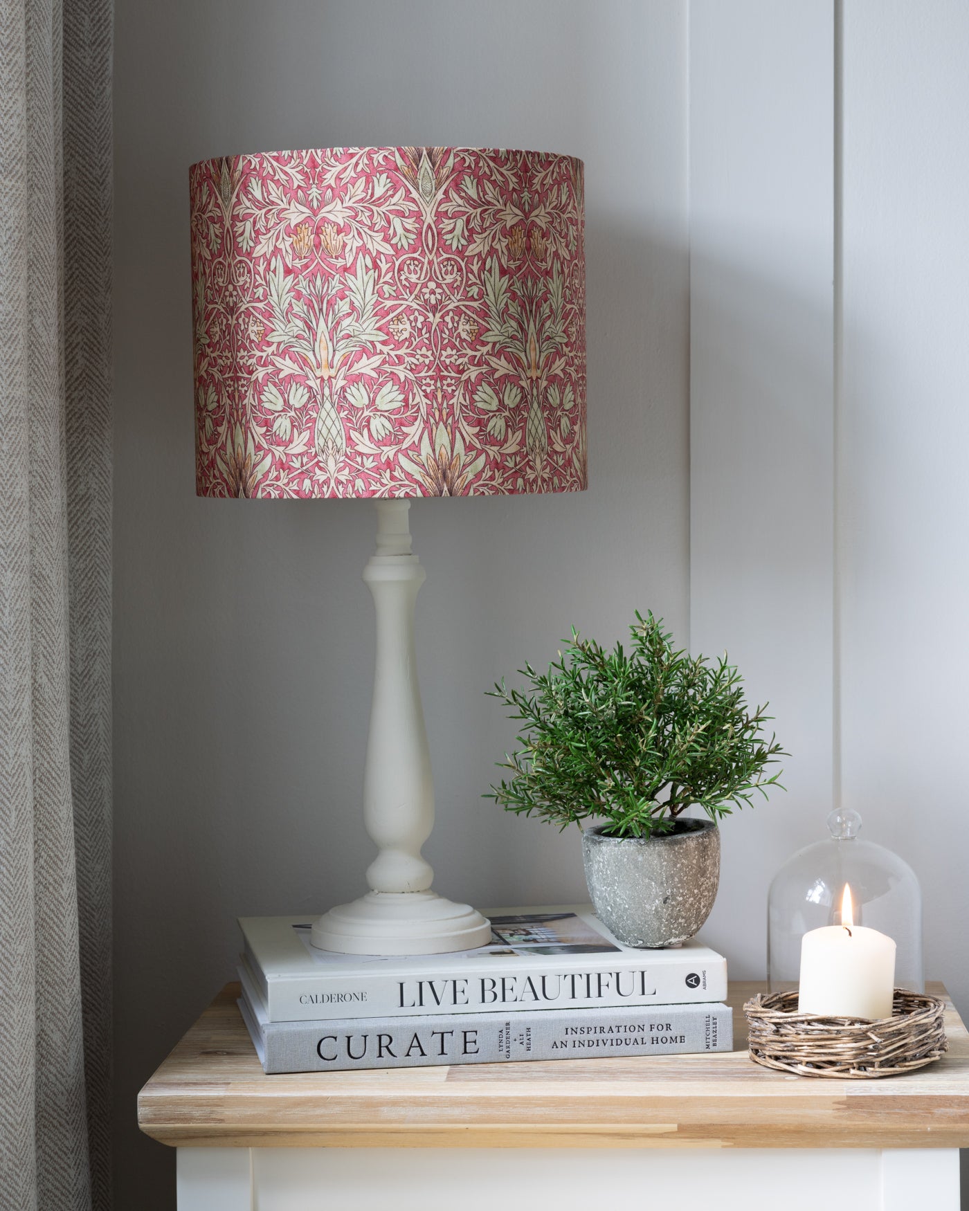 William Morris Snakeshead Wine Drum Lampshade