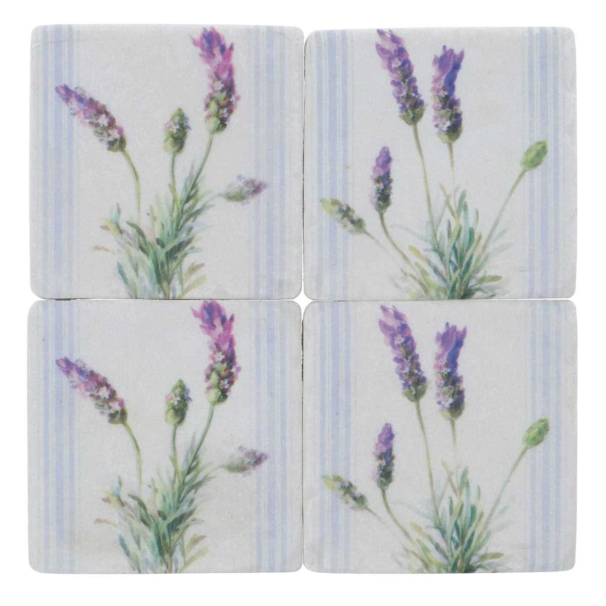 Lavender Stripe Resin Coaster