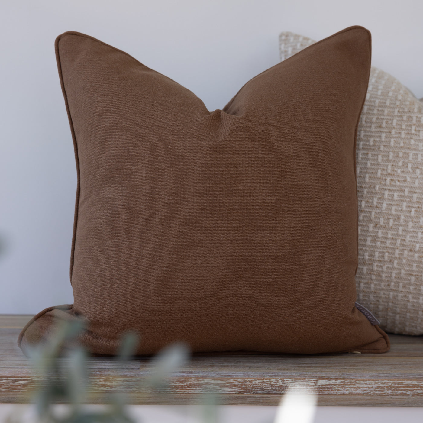 Alder Hazlenut Brushed Cotton Cushion