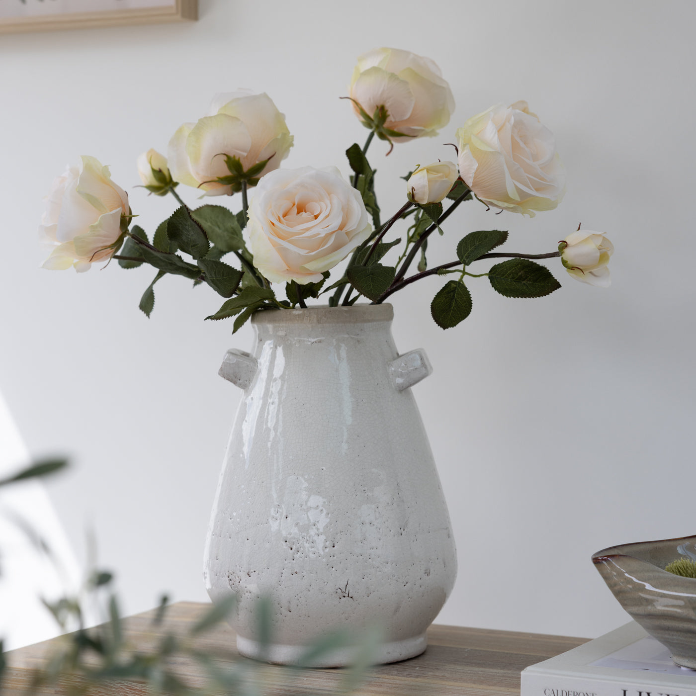 Light Peach Aria Rose Bud Stem