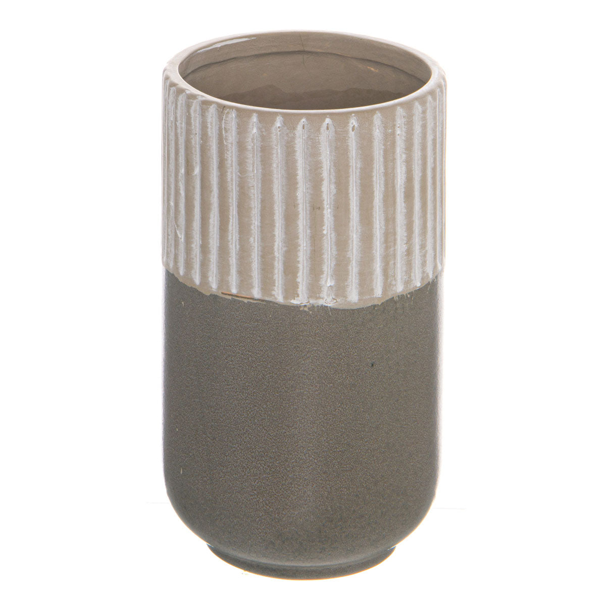 Mason Collection Grey Ceramic Straight Vase