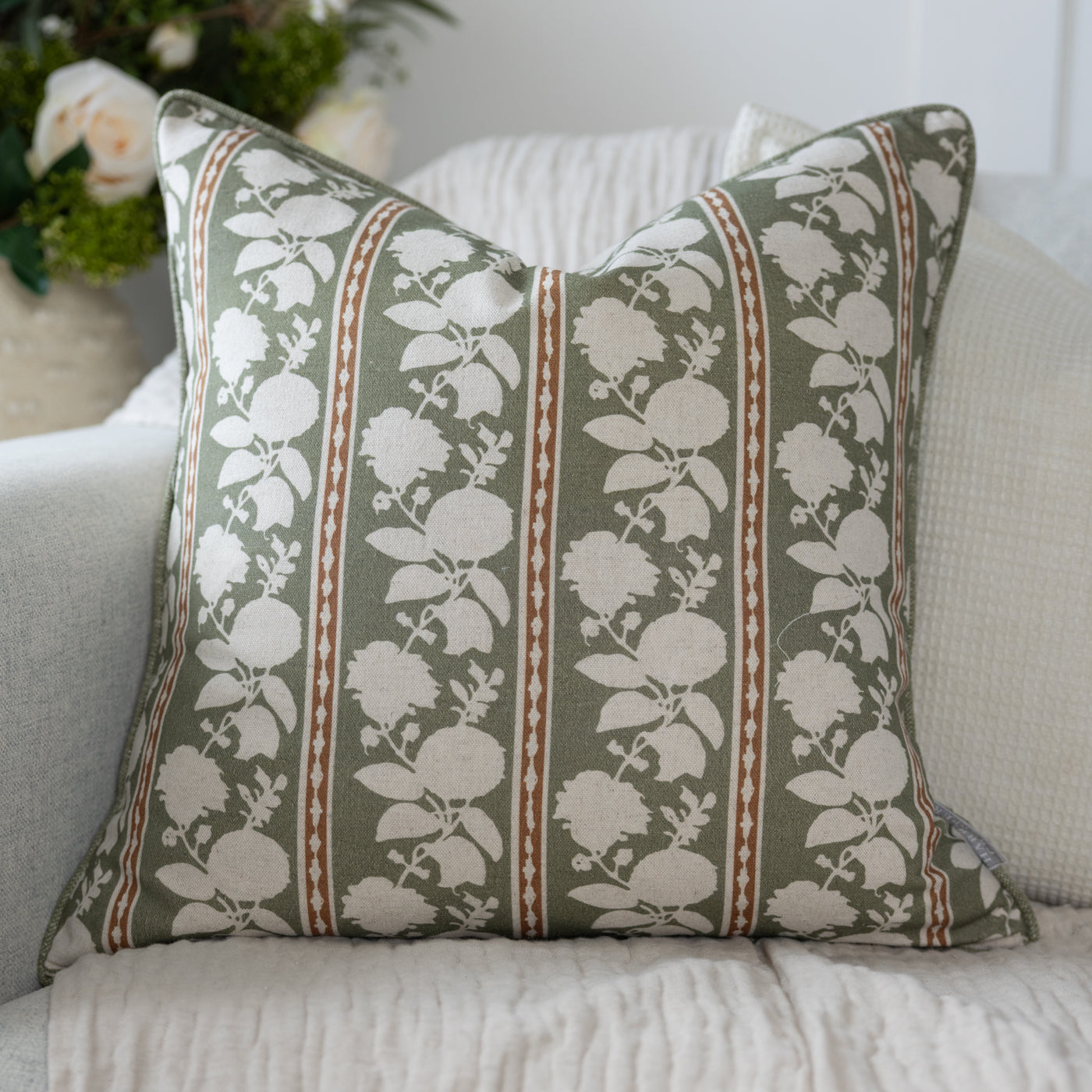 Mirabeau Oregano Piped Cushion Cover