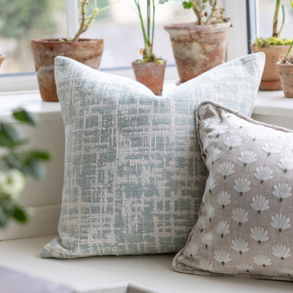 Carden Duck Egg Textured Cushion