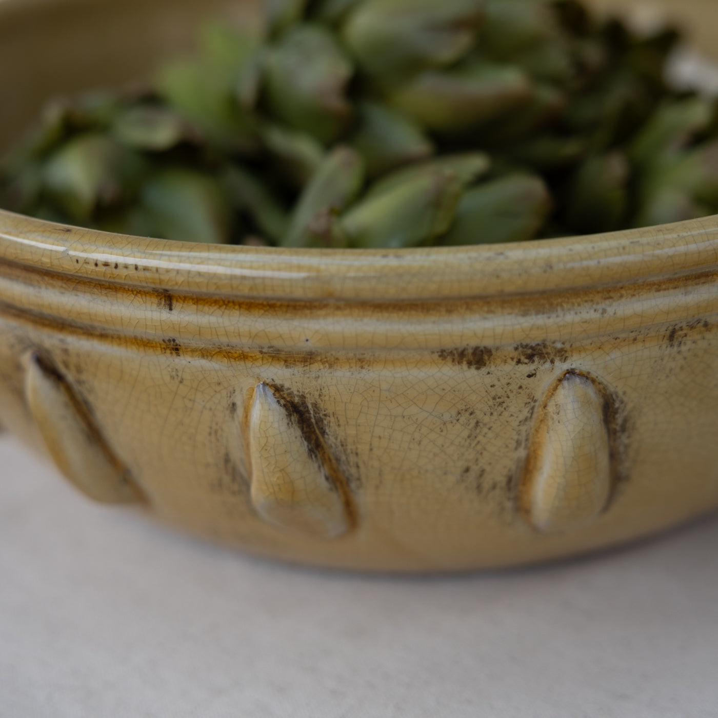 Rustic Ochre Ceramic Bowl
