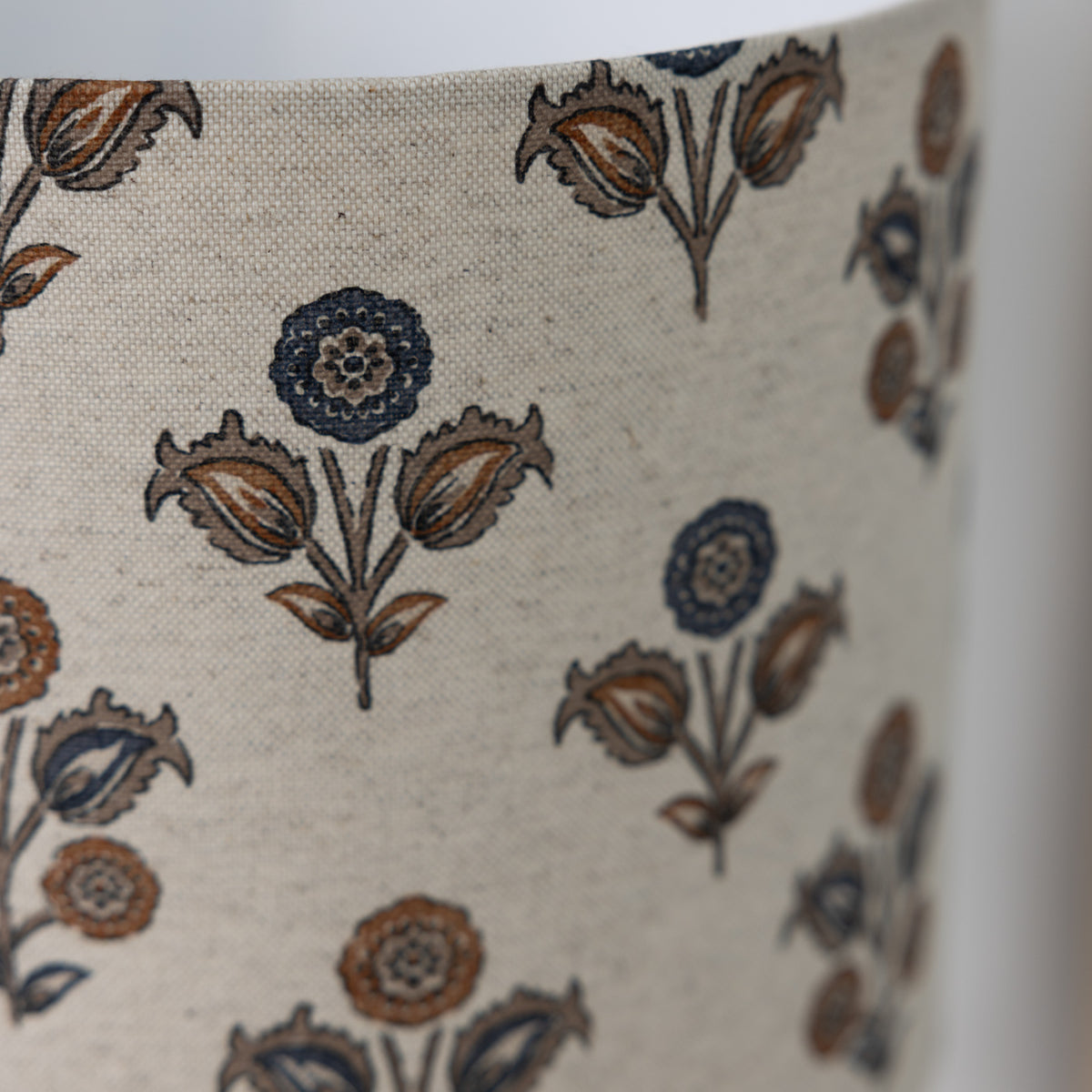 Bramble Natural Rust & Blue Floral Lampshade