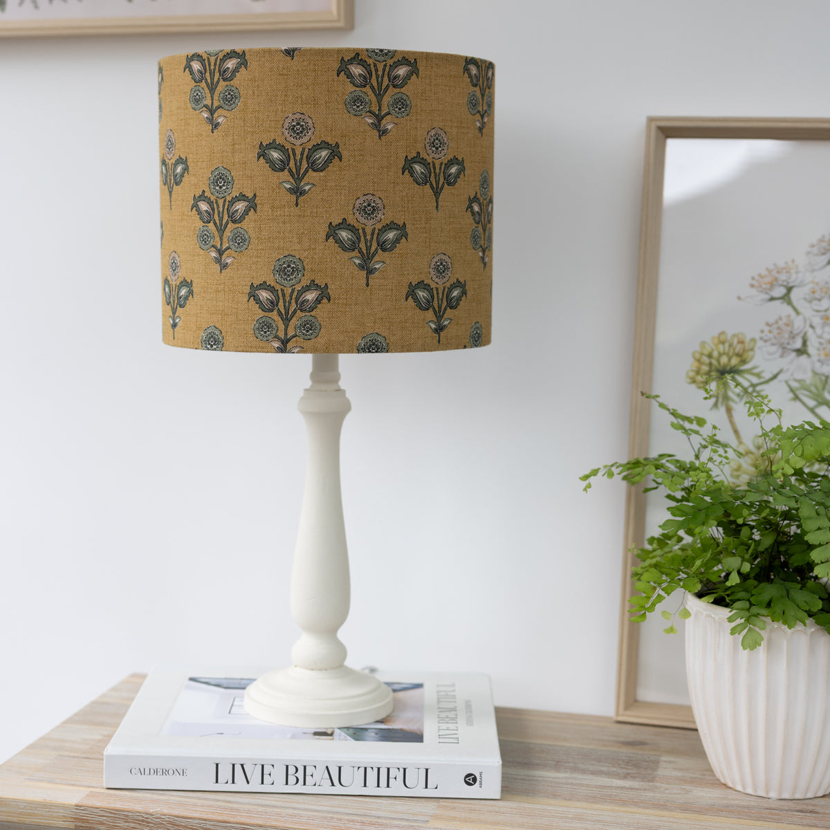 Bramble Ochre Floral Lampshade