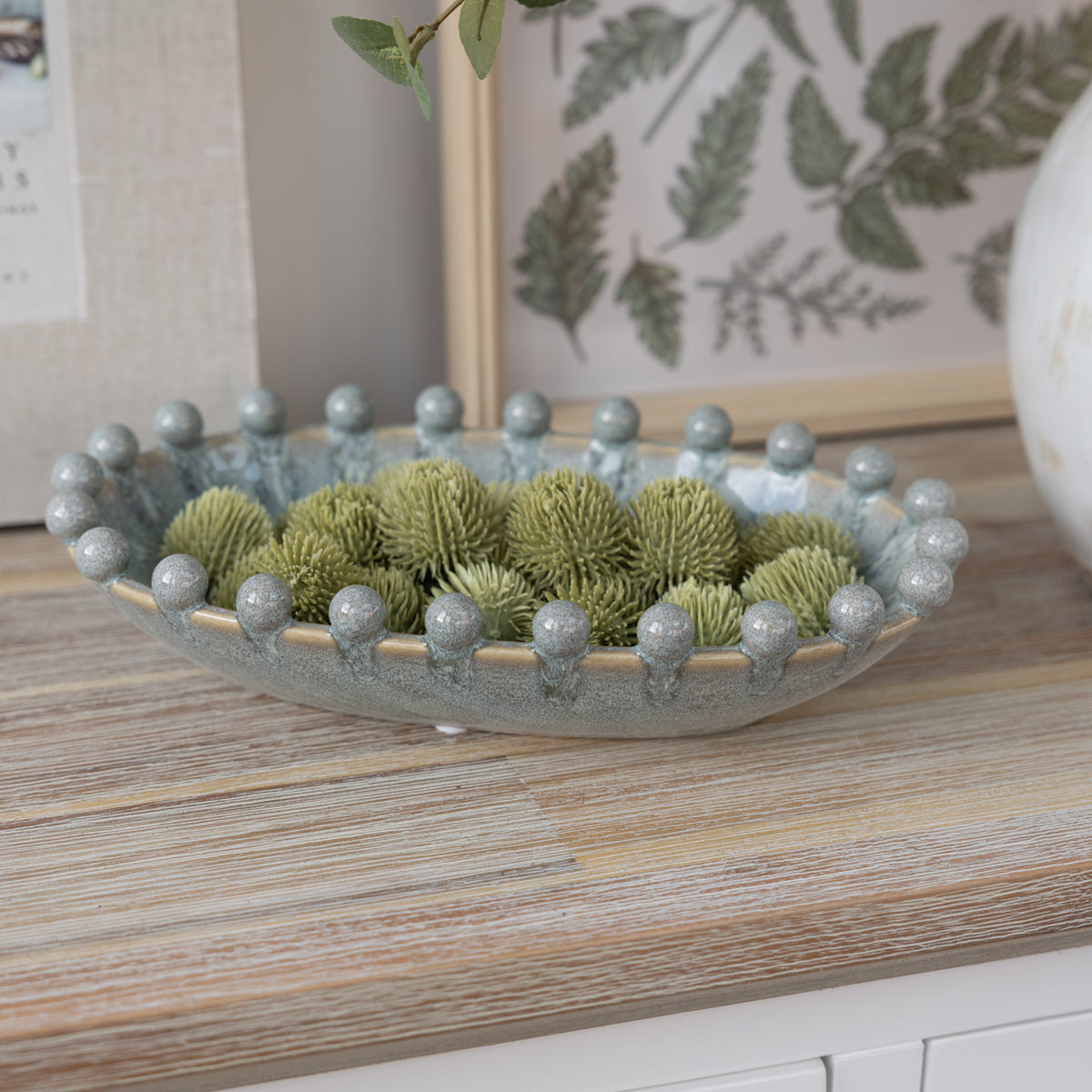 Blue Bobble Edge Decorative Bowl