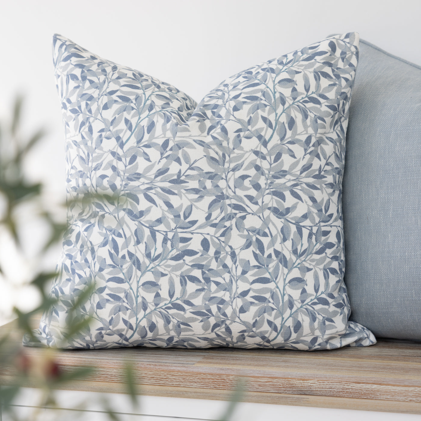 Petworth Caspian Blue Floral Cushion Cover