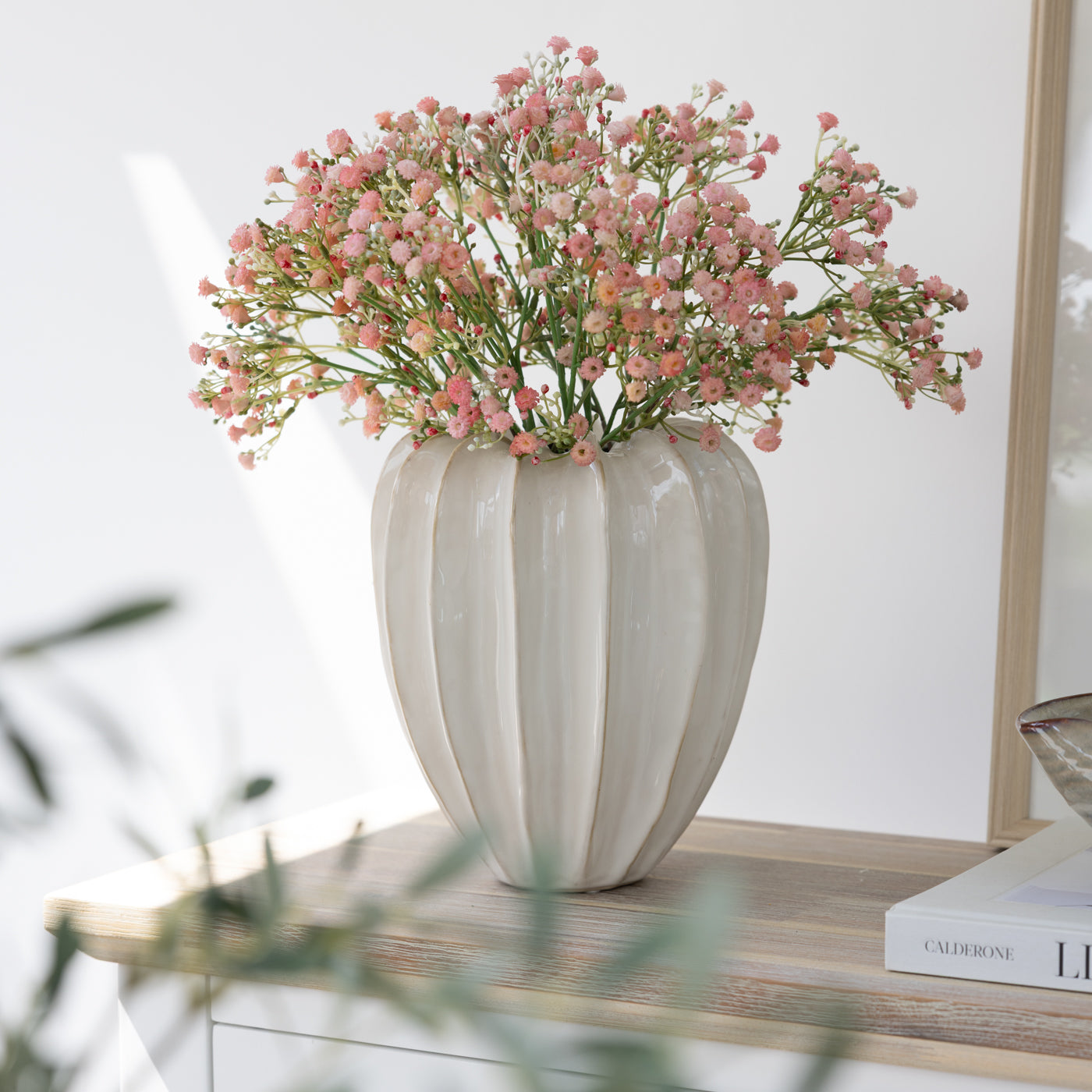 Faux Pink Million Star Gypsophillia Spray