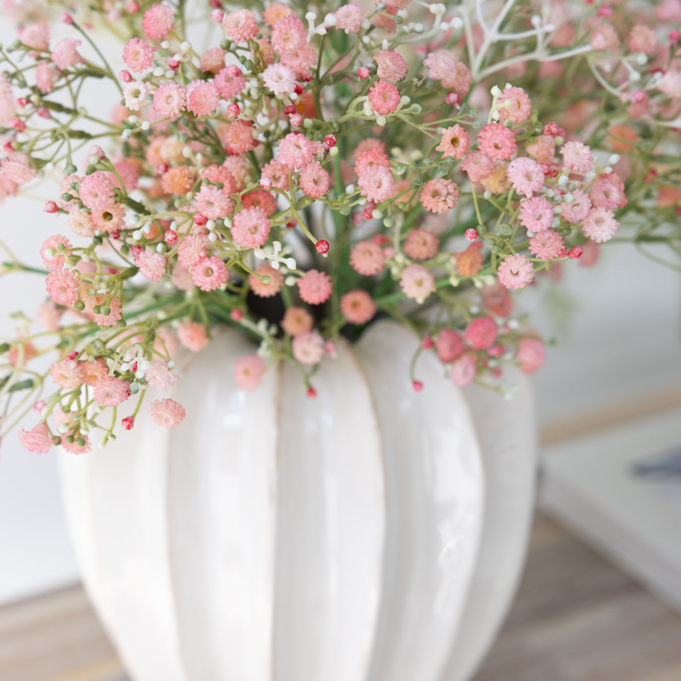 Faux Pink Million Star Gypsophillia Spray