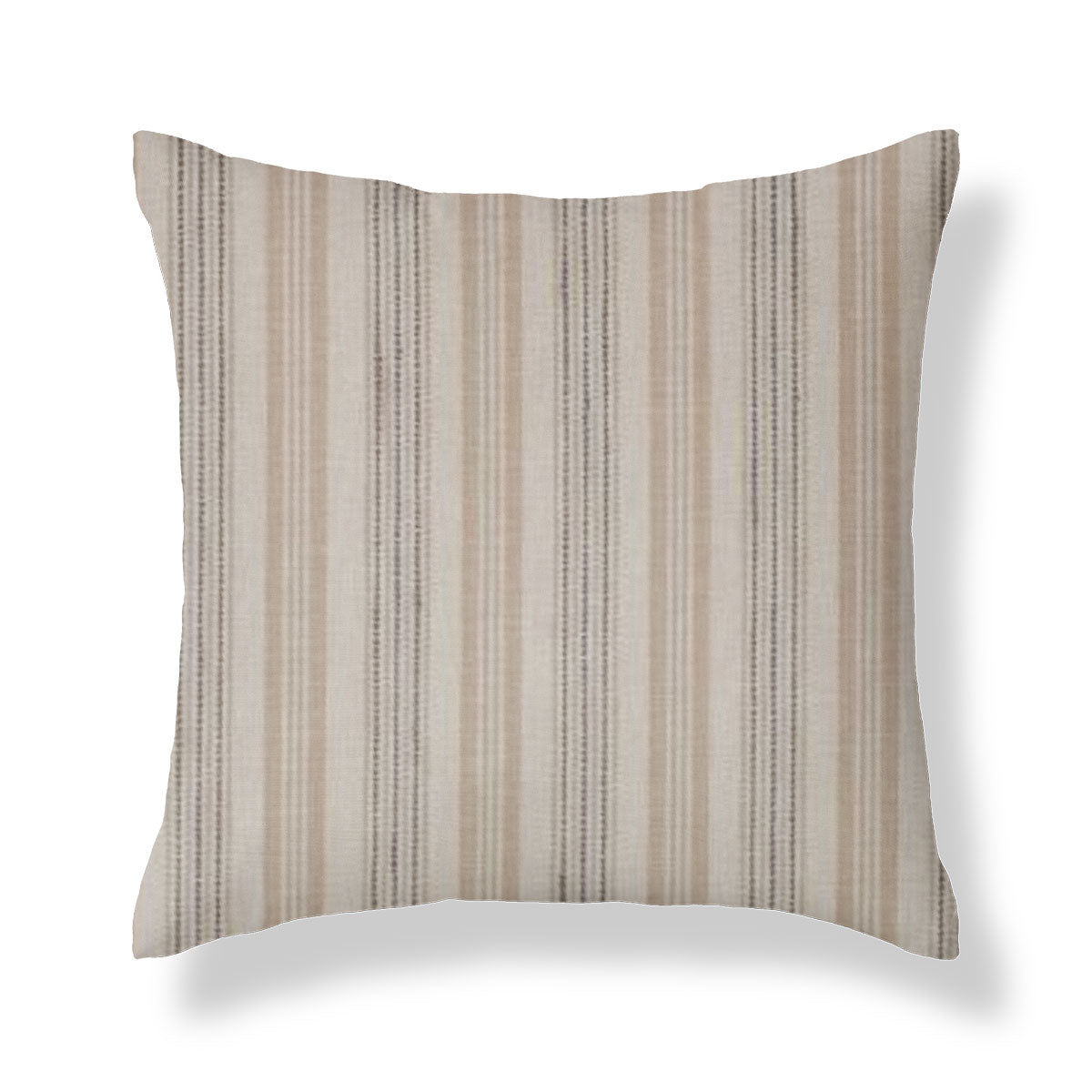 Positano Fawn Embroidered Stripe Square Cushion