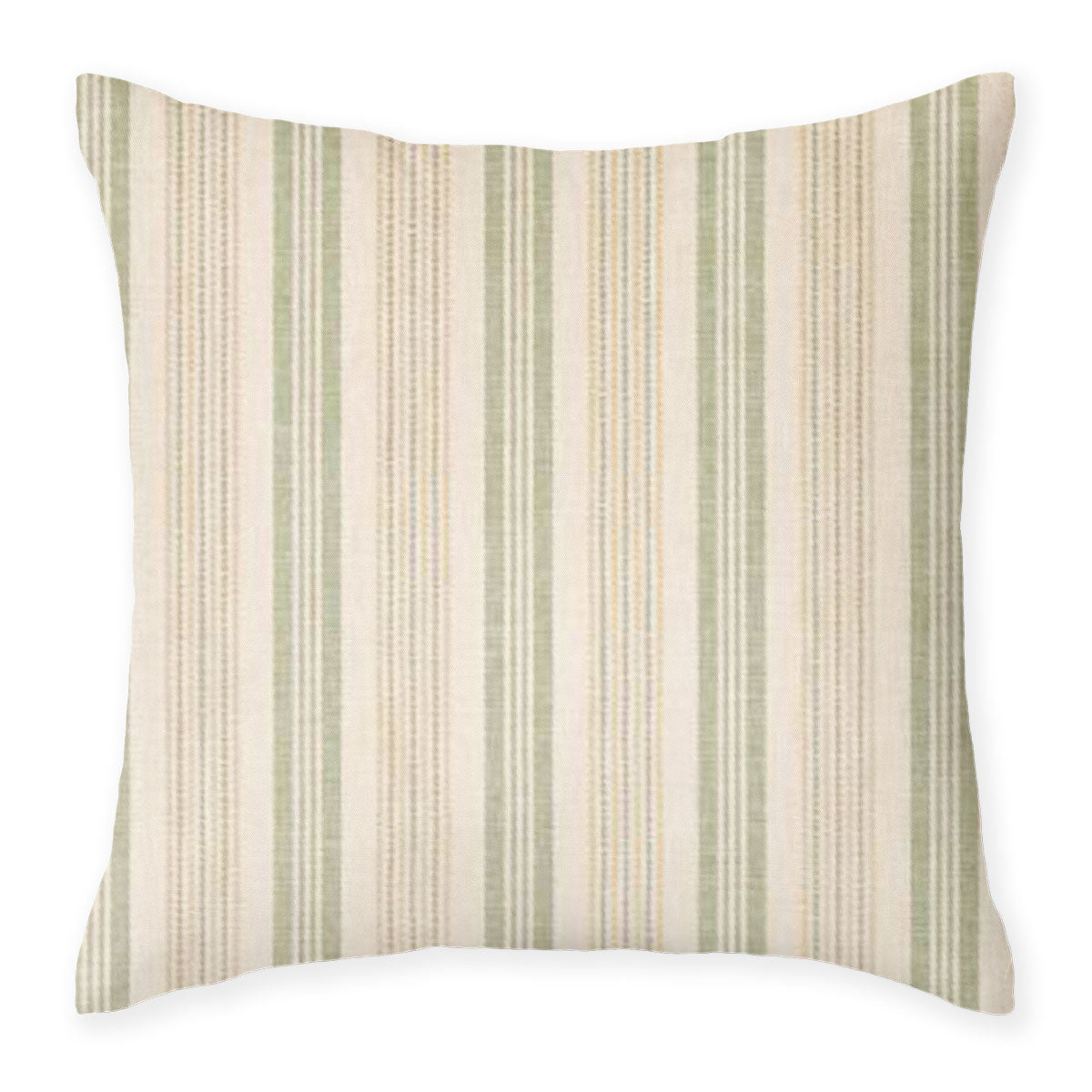 Positano Seafoam Embroidered Stripe Square Cushion