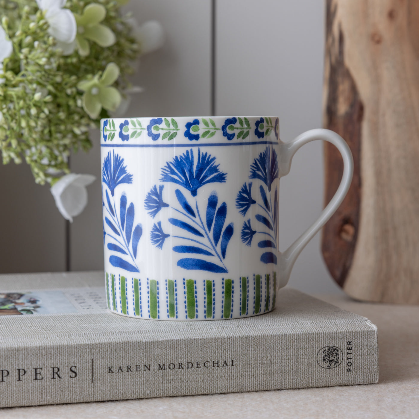 Country Flowers Bone China Mug