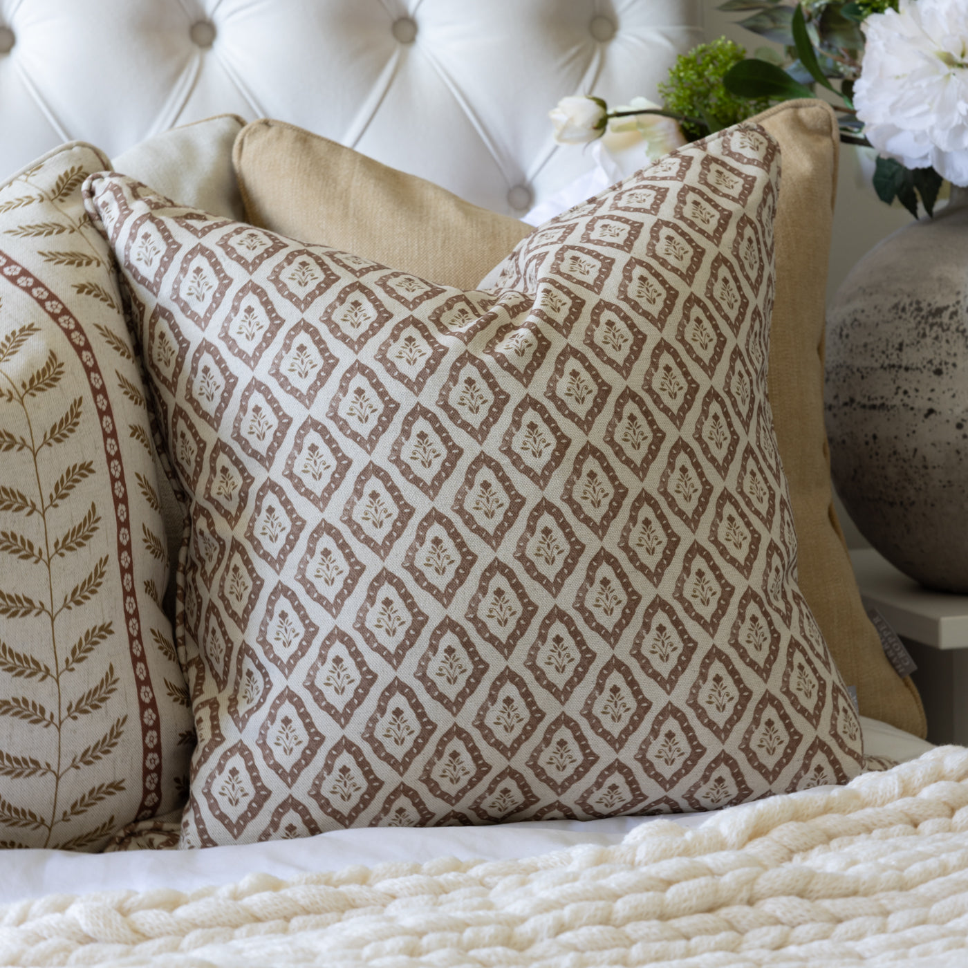 Celina Sienna Square Cushion