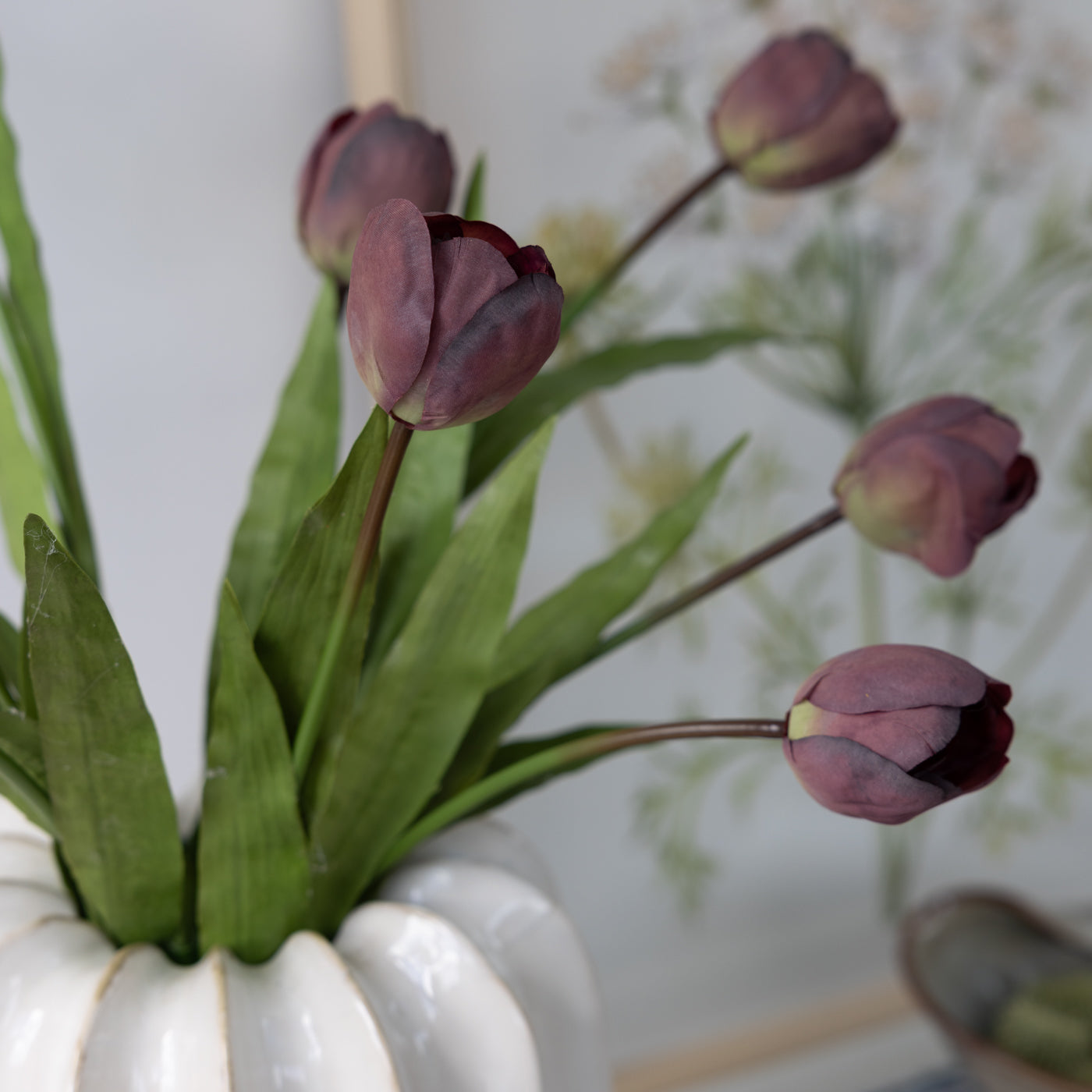 Purple Faux Tulip Stem