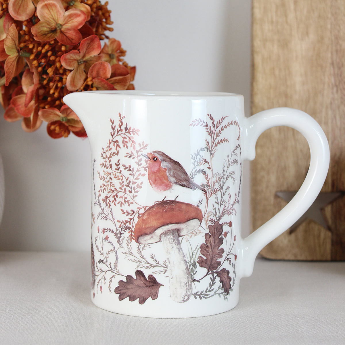 Rustic Woodland Animal Ceramic Jug