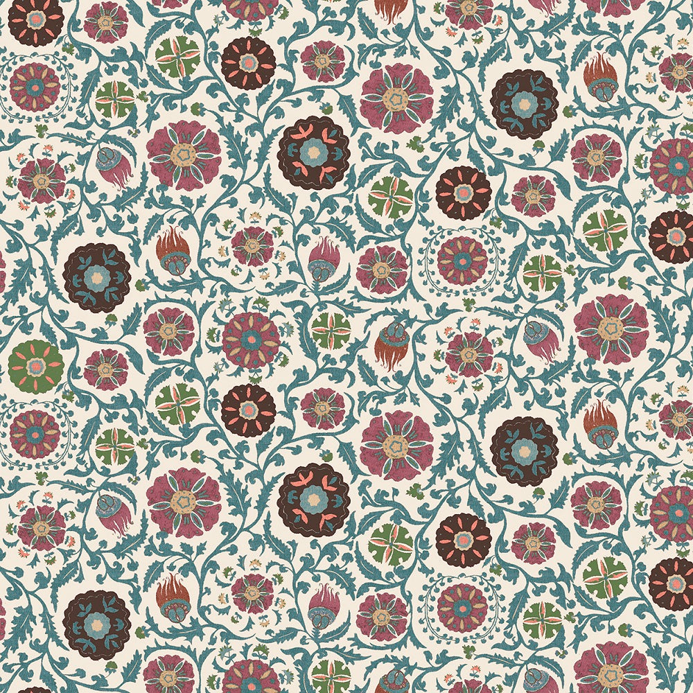Rosemoor Mulberry Curtains