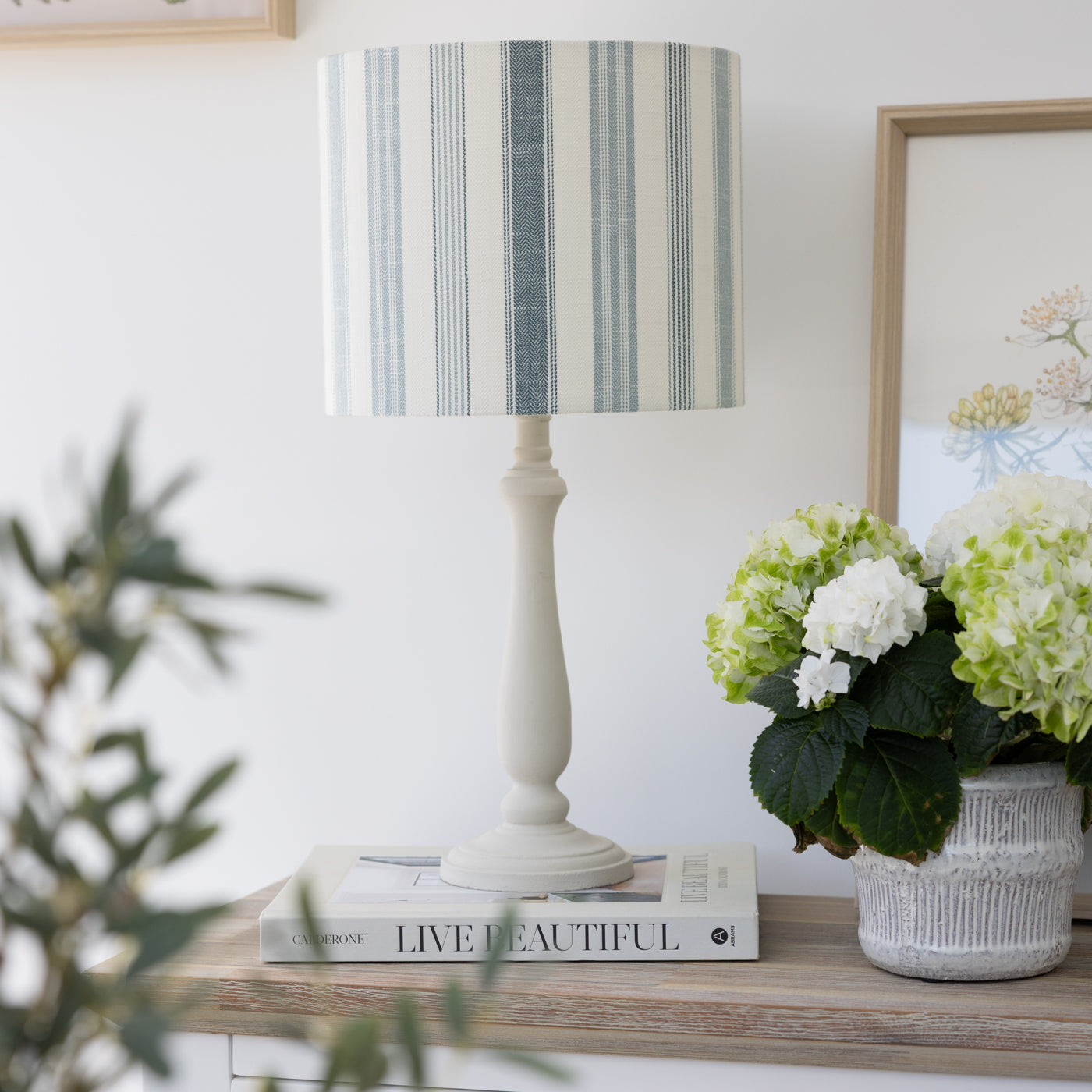 Darwin Adriatic Blue Stripe Lampshade