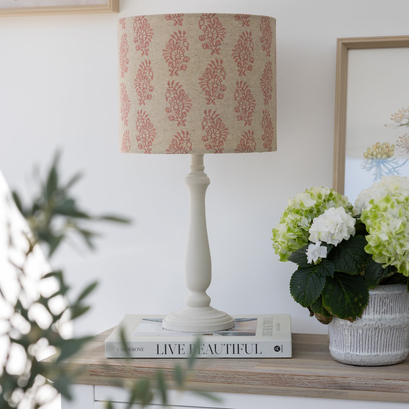 Campden Dusky Pink Drum Lampshade