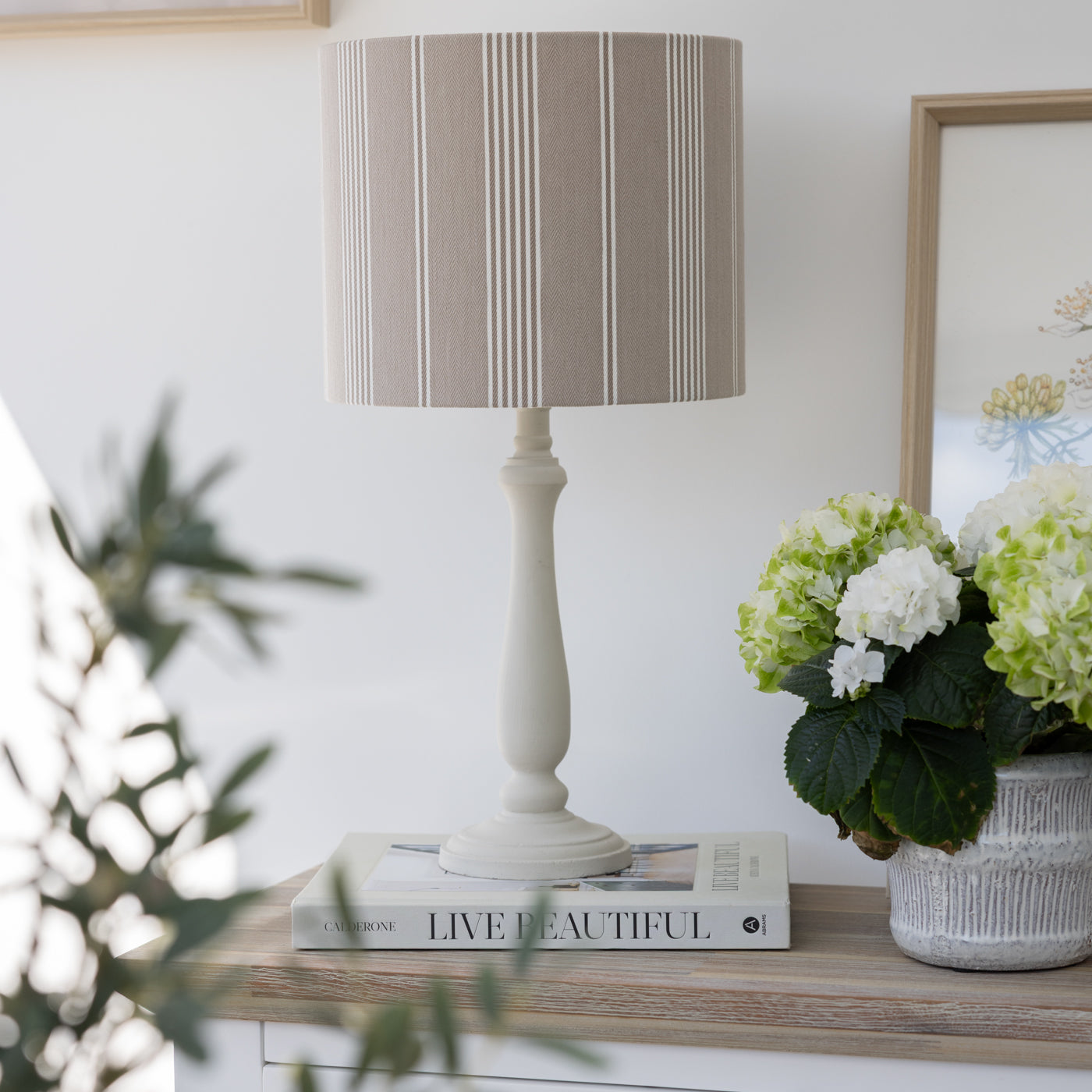 Brodsworth Linen Beige Stripe Lampshade