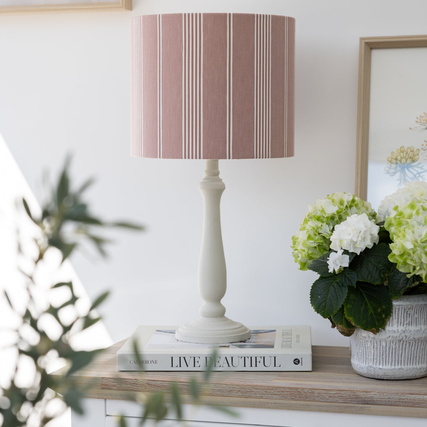 Brodsworth Sakura Pink Stripe Lampshade