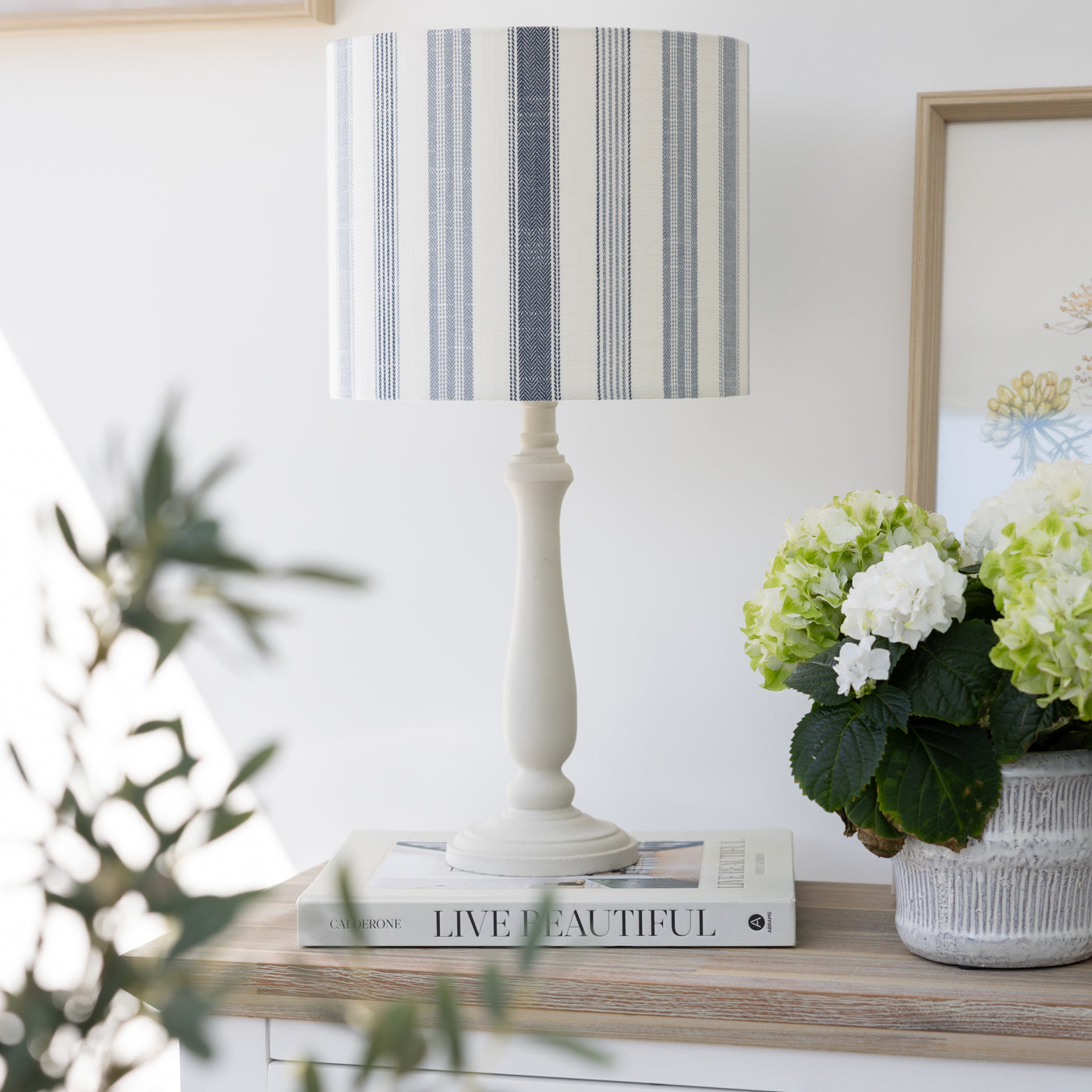 Darwin Twilight Navy Stripe Lampshade