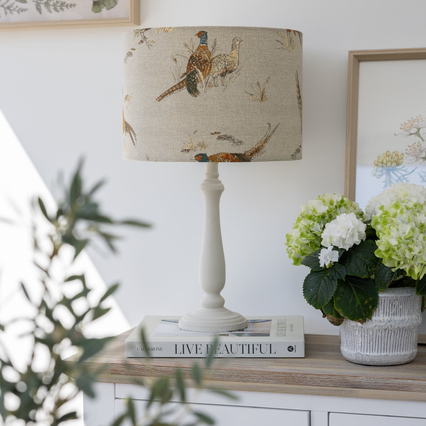 Pheasant Country Drum Lampshade
