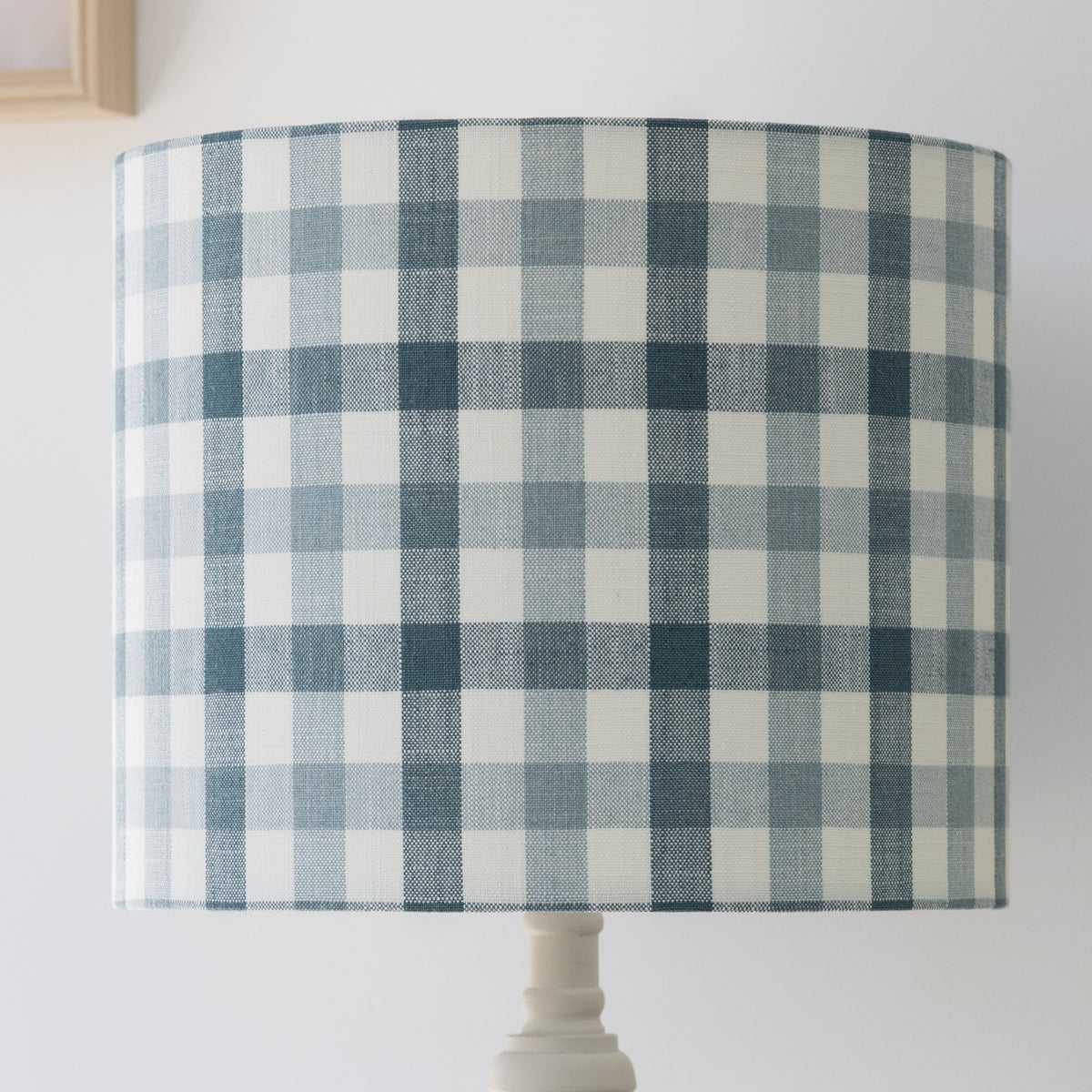 Audley Adriatic Blue Gingham Lampshade