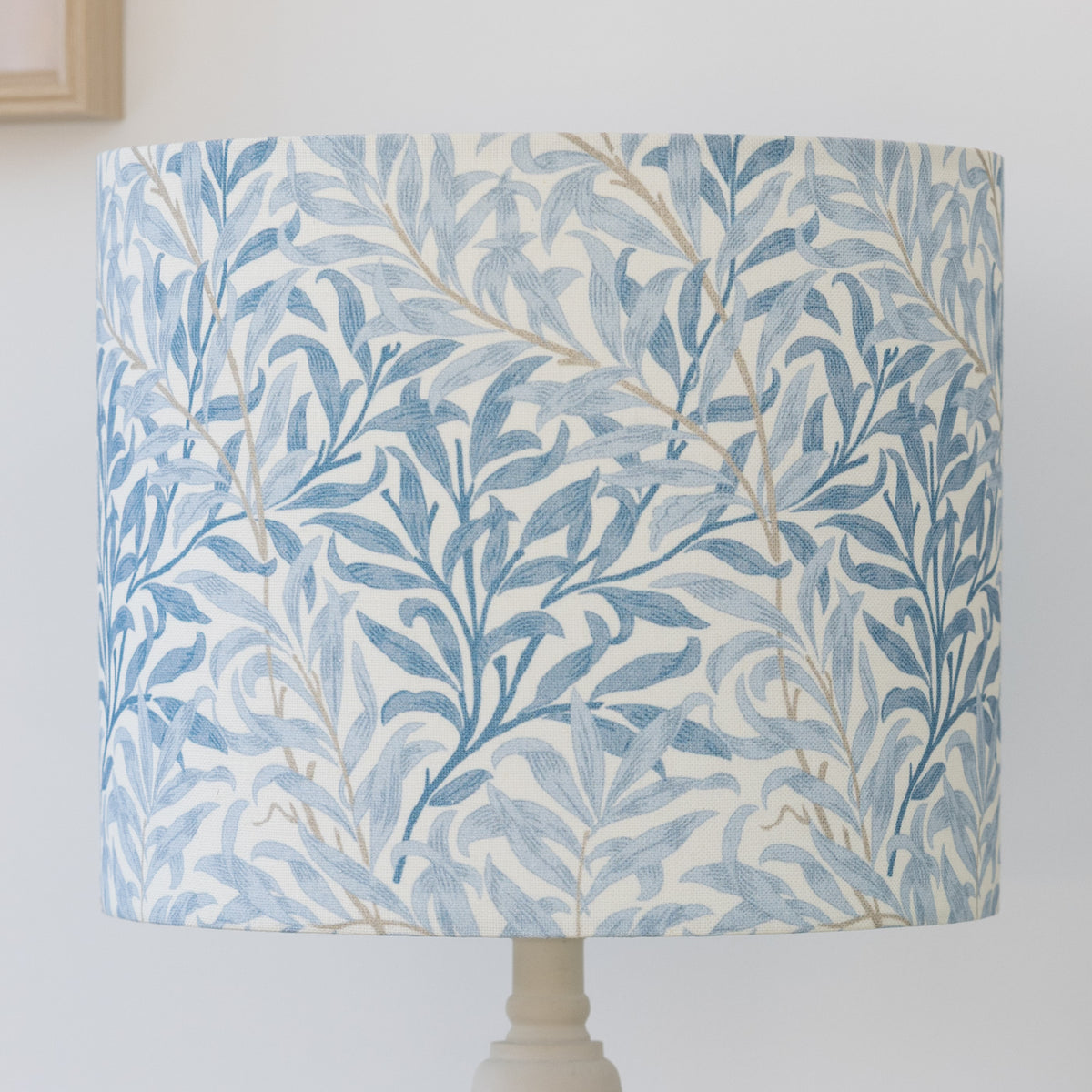 William Morris Willow Bough Azure Blue Drum Lampshade