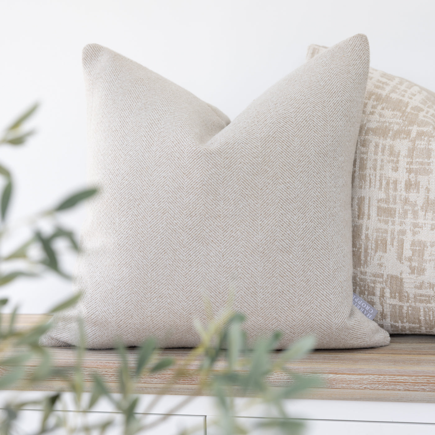 Carnegie Natural Herringbone Cushion