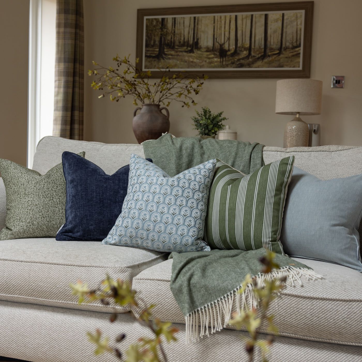 Wyresdale Blue Cushion Set