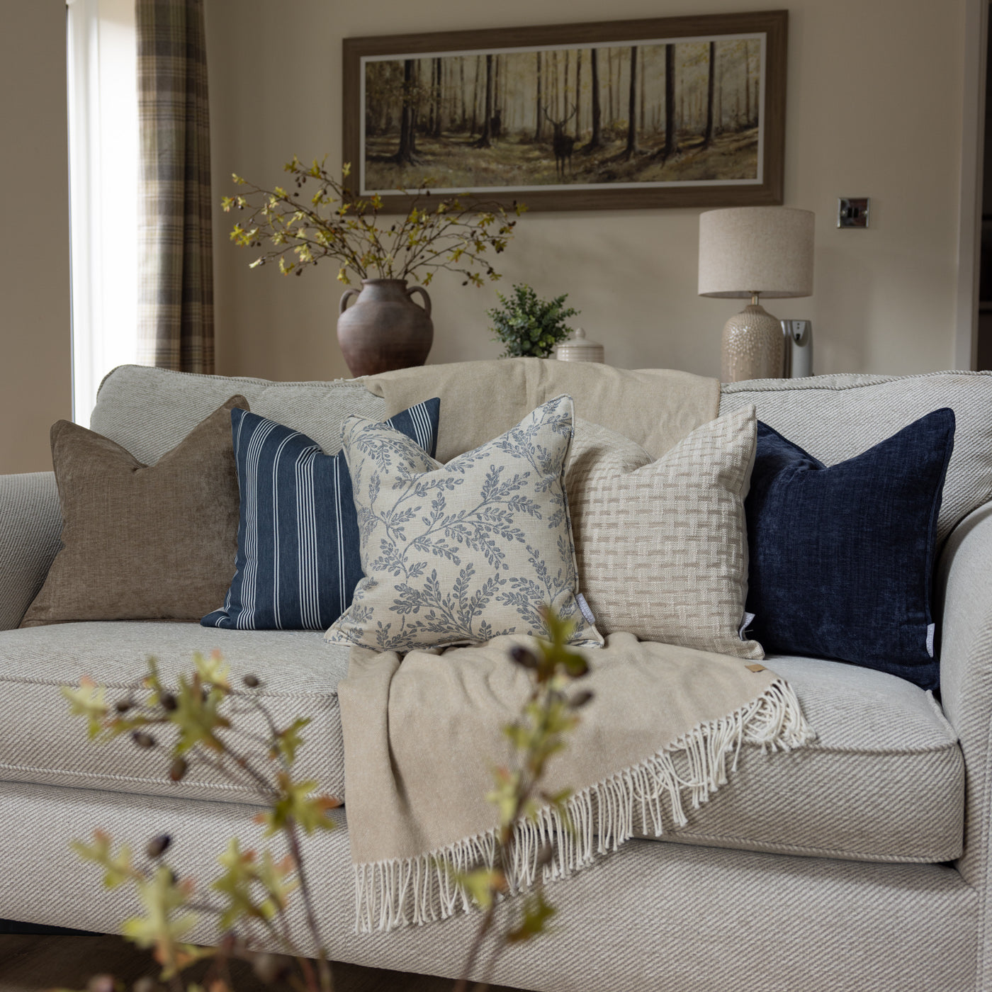 Rivington Navy Cushion Set