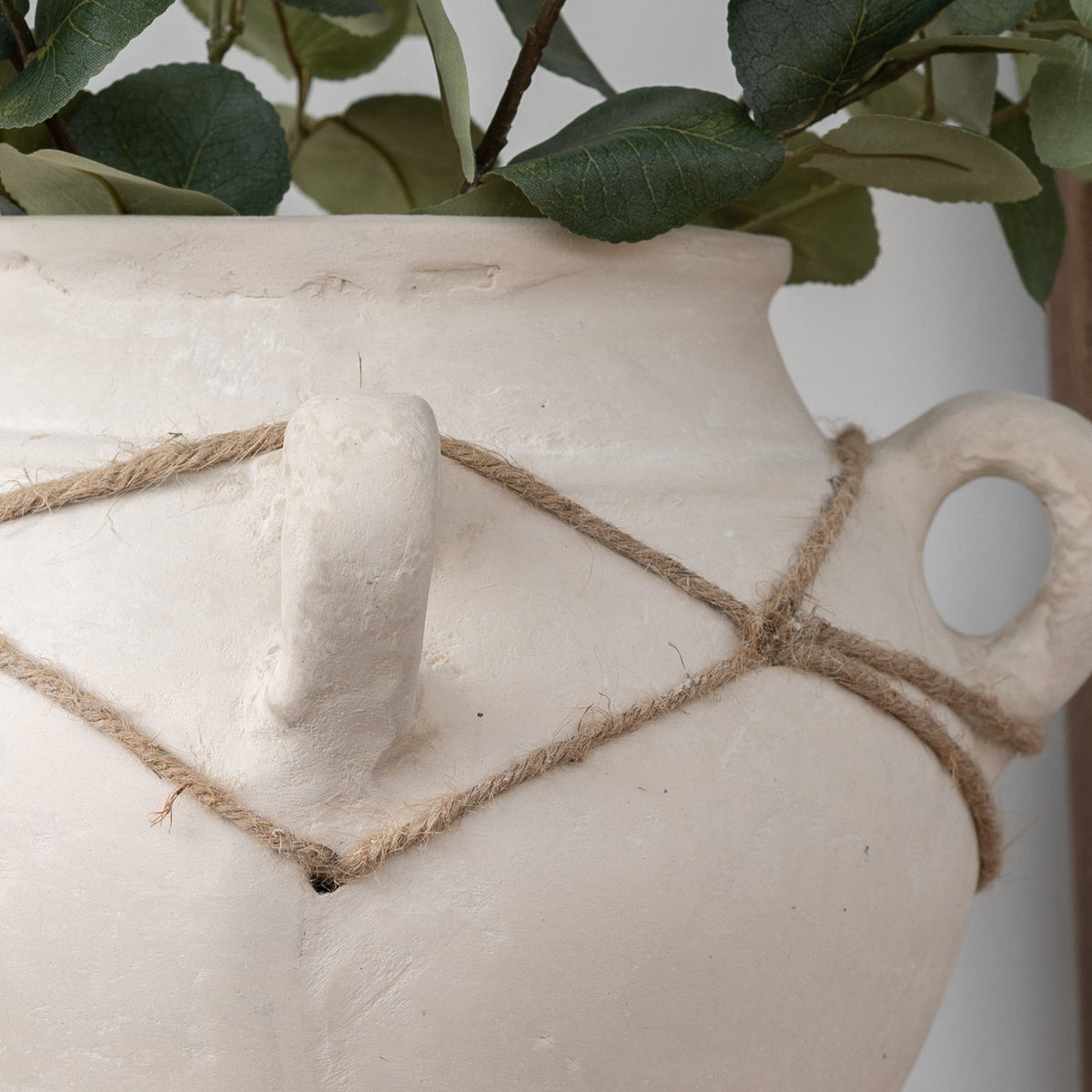 Off-White Rustic Ceramic Pot