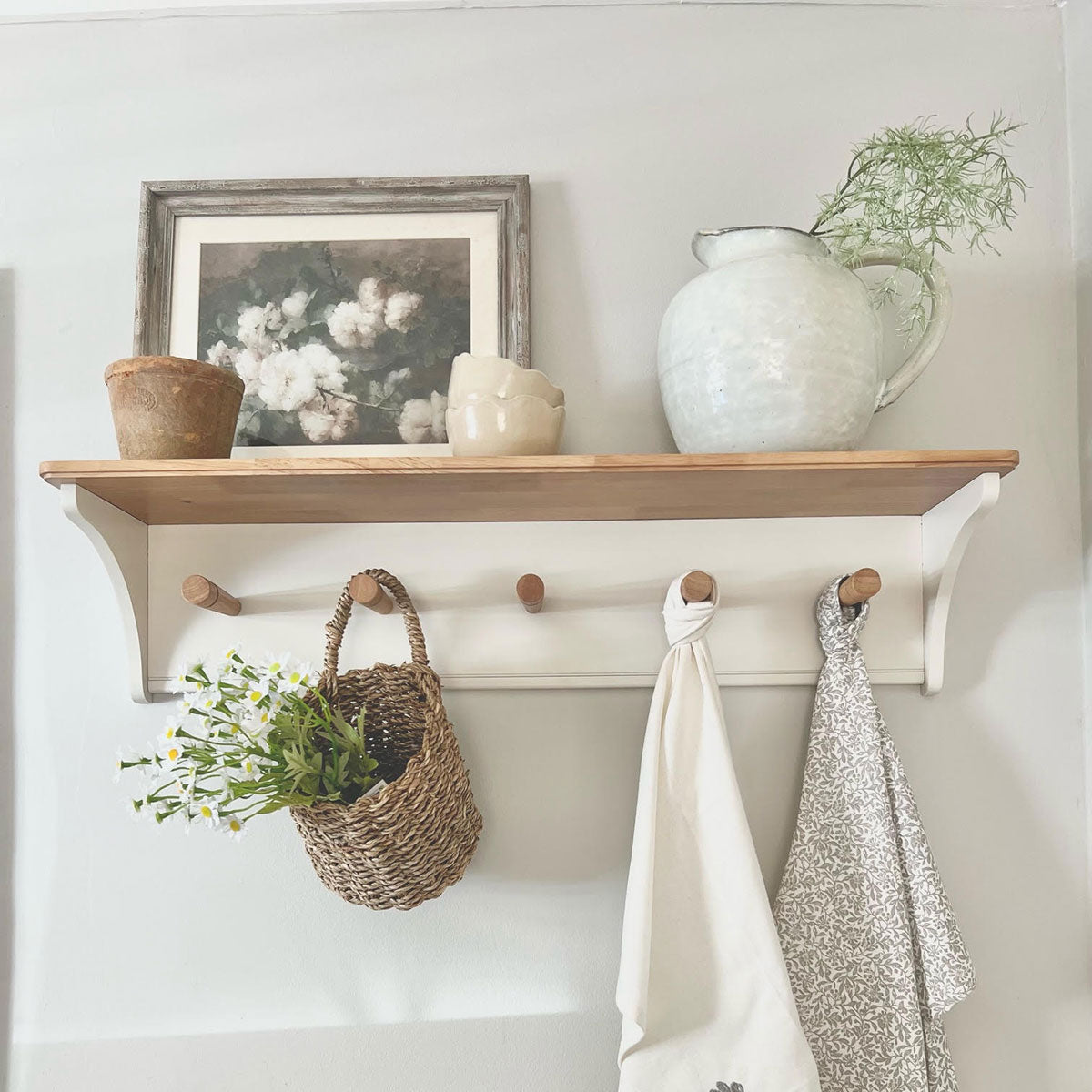 Glazed White Ceramic Jug